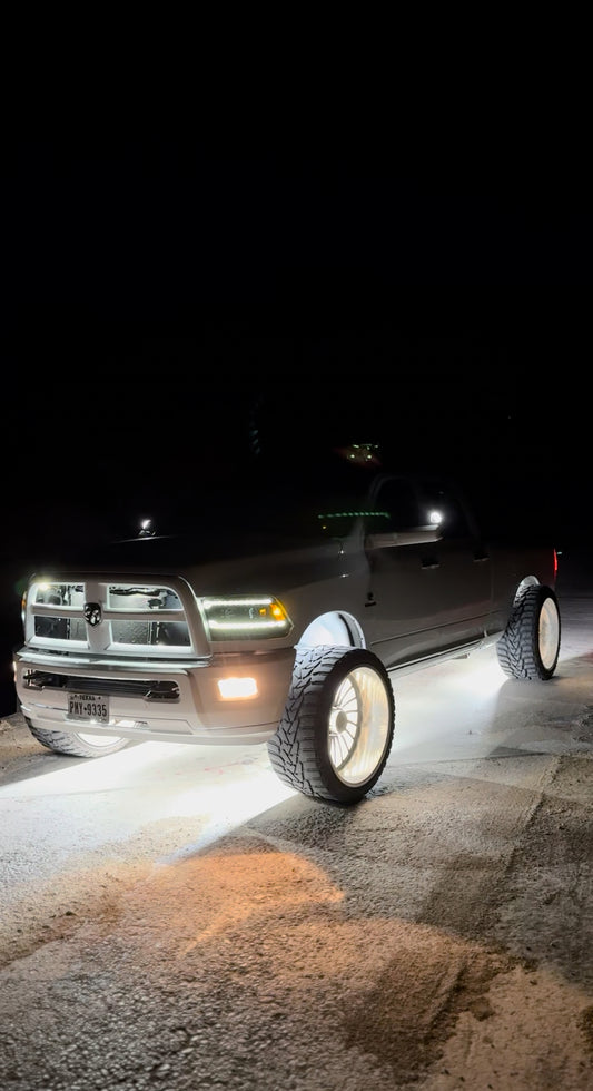 5 row Pure White Wheel Lights